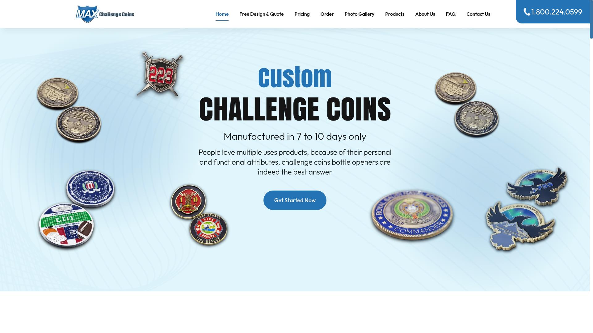 Maxchallengecoins website