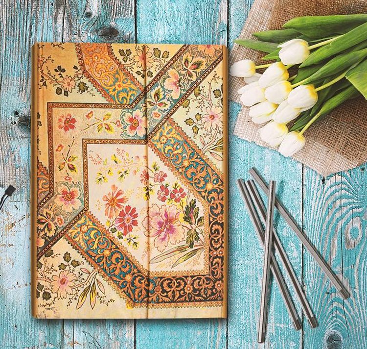 PaperBlanks Lyon Floral Filigree Ivory