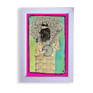 Banjo Man (Pink) Wall Art Frame
