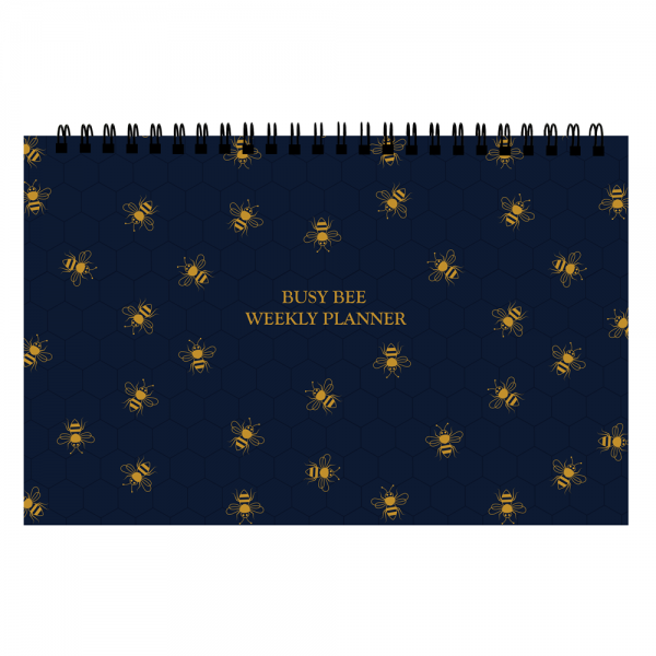Weekly Desk Planner Busy Bee NoteBook Stand – Daily Schedule, Notes & Reminders